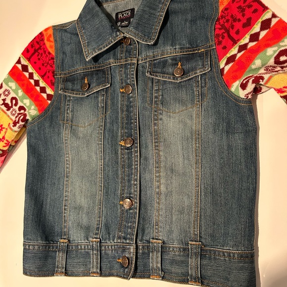 Children’s Place Jean Sweater Sleeve Jacket - Picture 12 of 12